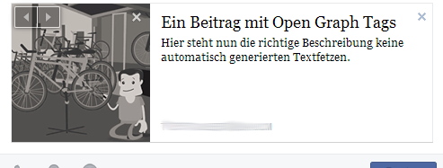 Beitrag mit Open Graph verbssert- fällt leichter ins Auge.