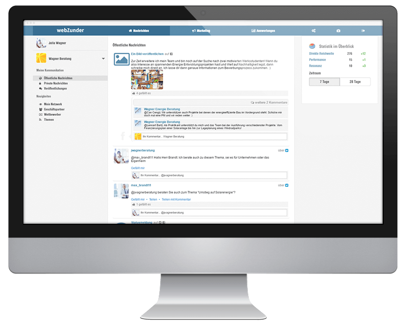 webzunder_dashboard_monitor_neu.png Social Media Management mit webZunder