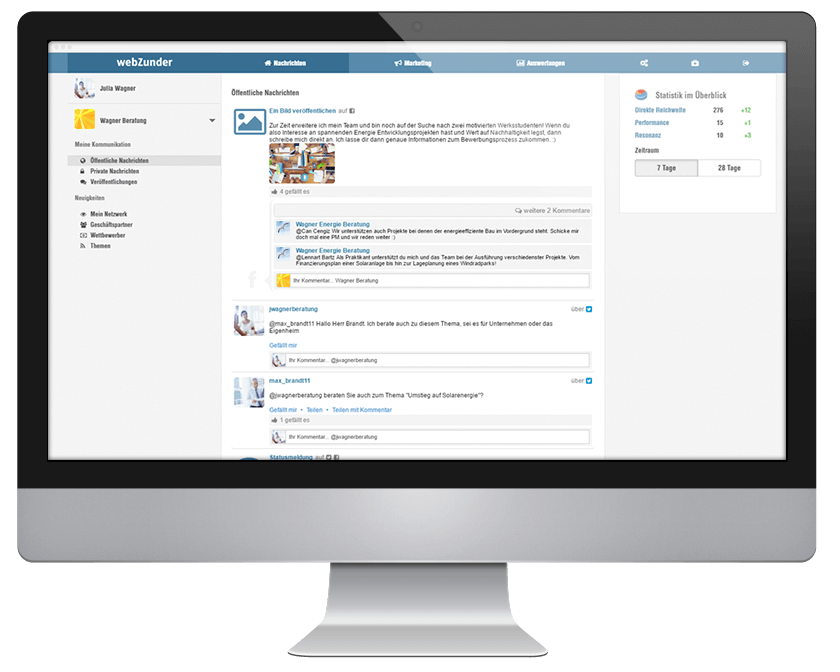 Social Media Management mit webZunder